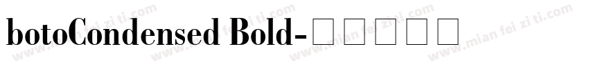 botoCondensed Bold字体转换